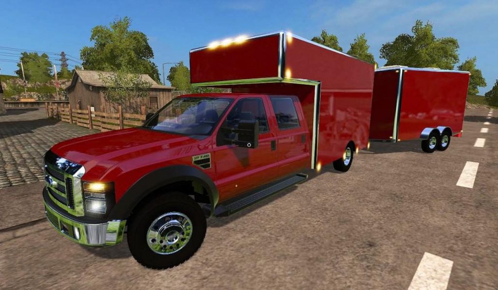 Ford F450 Utility Truck Trailer V1 0 Fs17 Farming Simulator 17 Mod Fs 2017 Mod